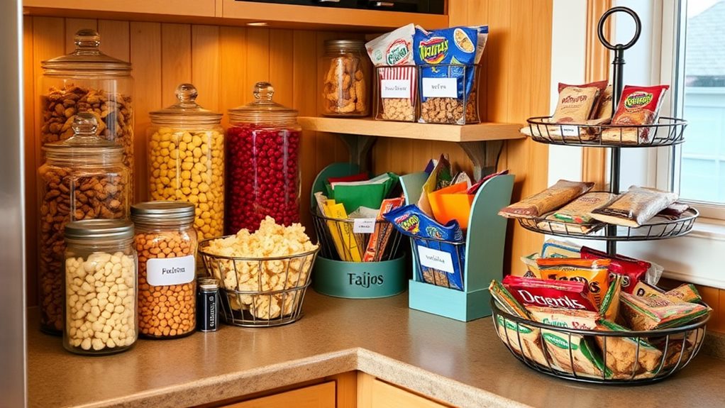 organized snack station setup