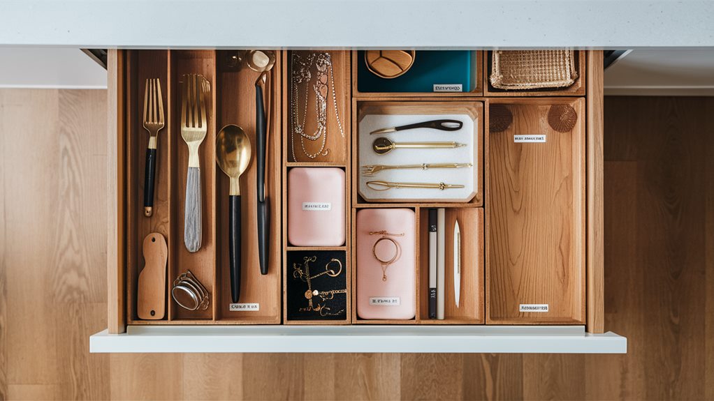 organizing drawers for efficiency