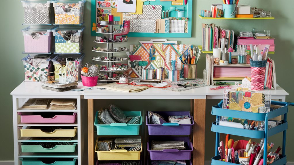 organizing with storage bins