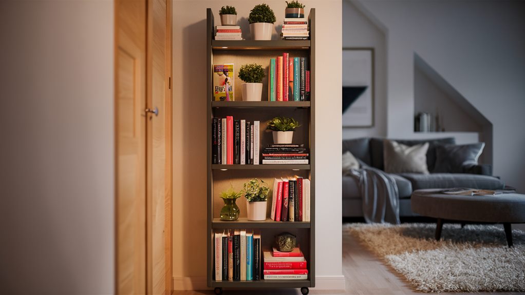 organizing with tall shelves