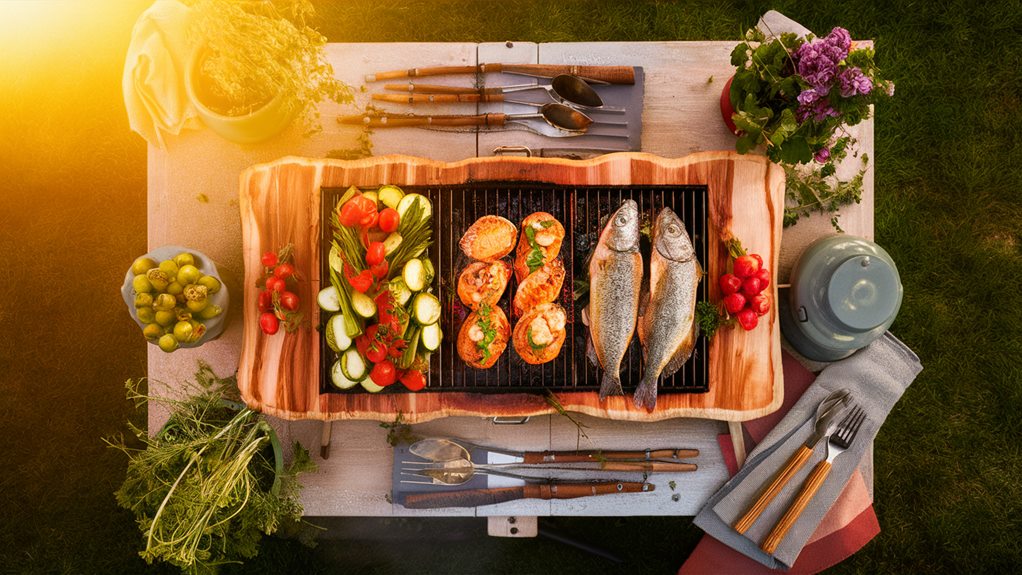 outdoor cooking with wood