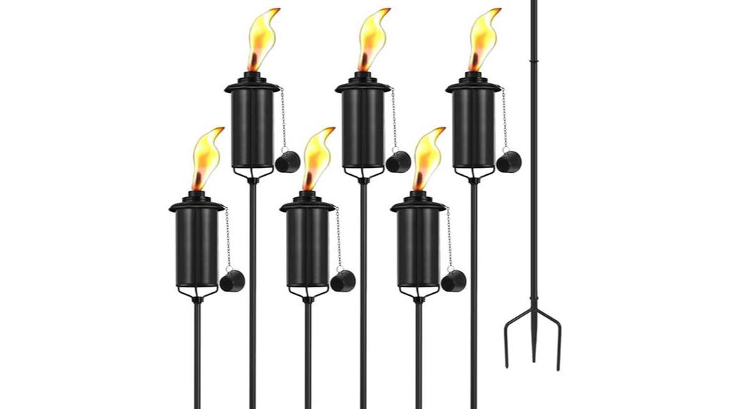 outdoor garden torch set