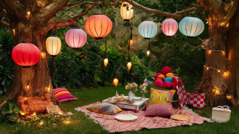 outdoor party lantern decor