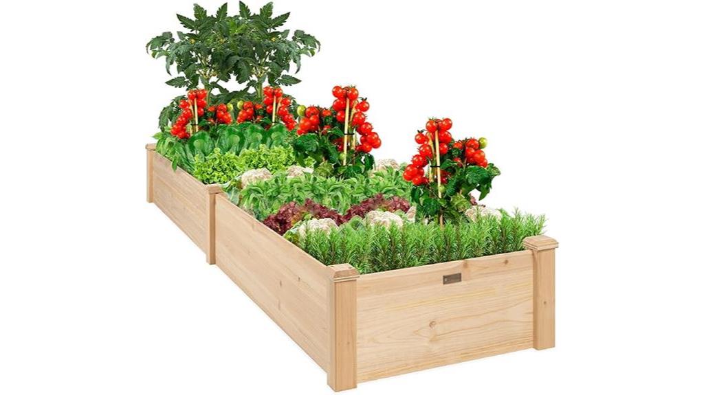 outdoor wooden garden planter