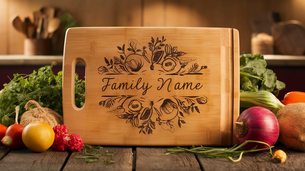 personalized bamboo kitchen decor