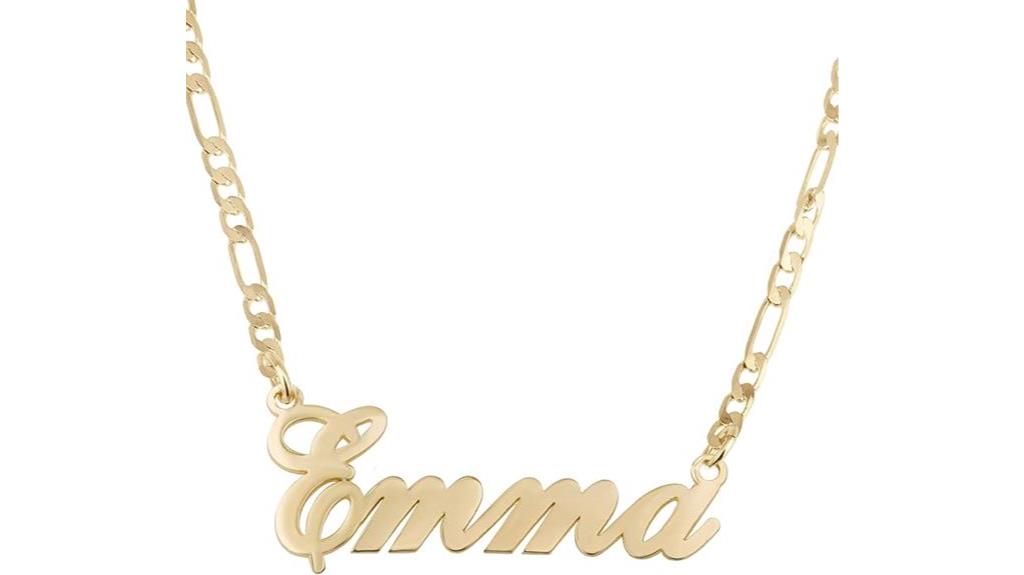 personalized gold silver name necklace