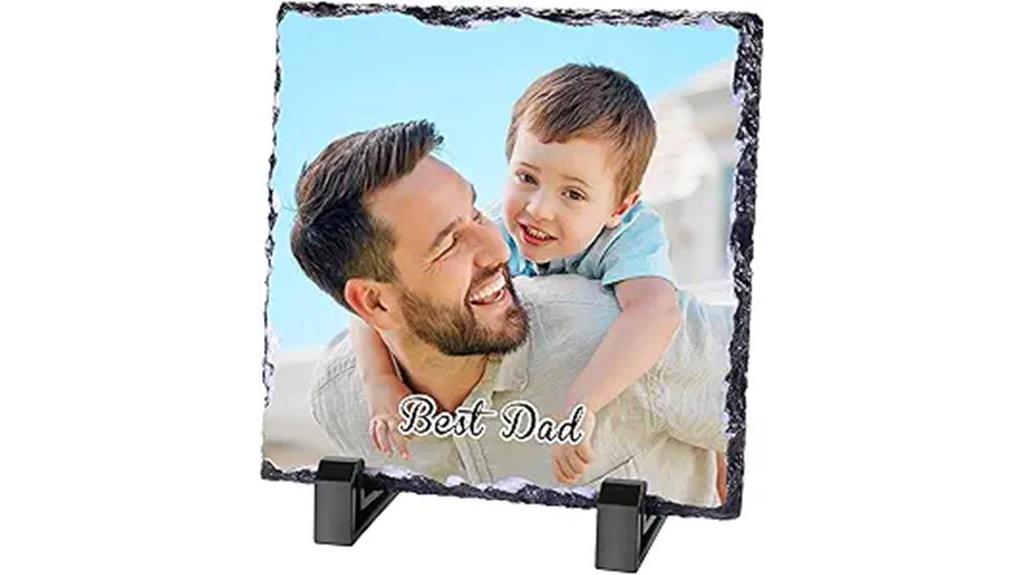 personalized stone photo frame