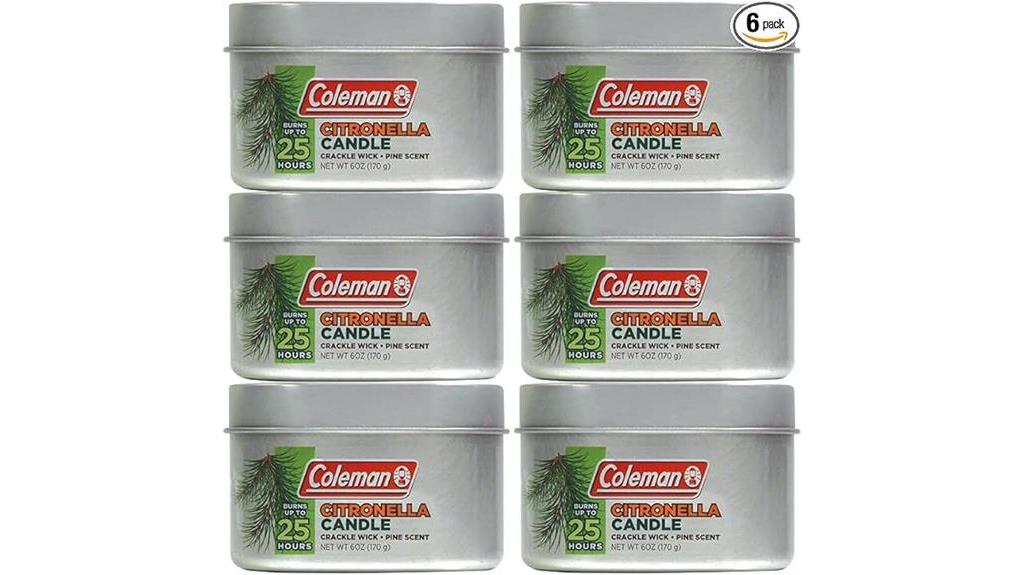 pine scented citronella candles pack