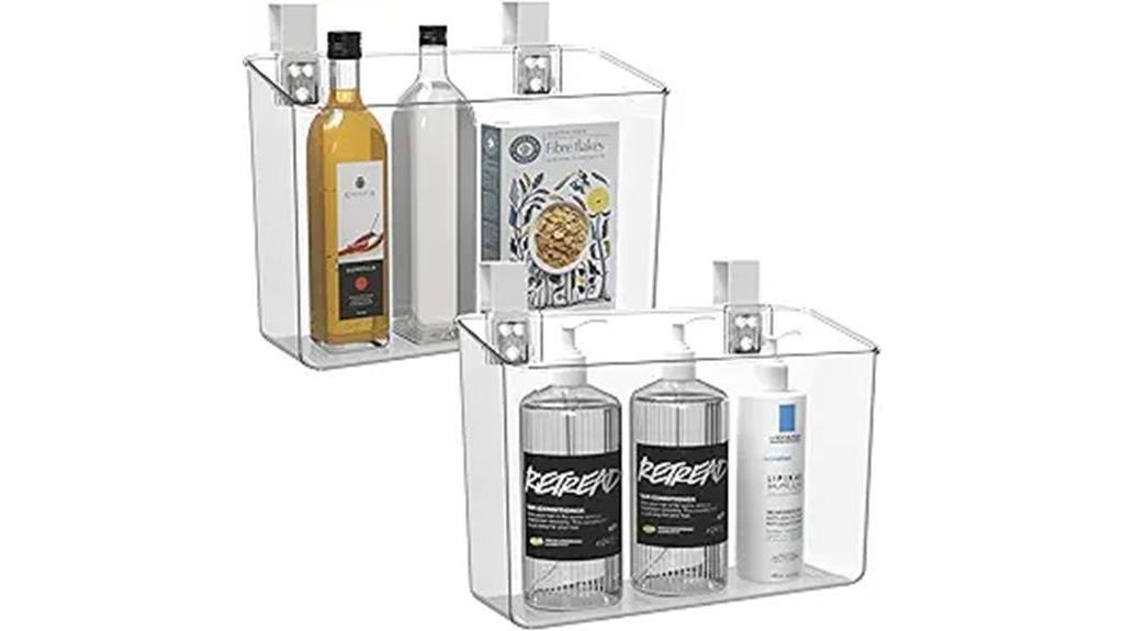 plastic over cabinet door organizer