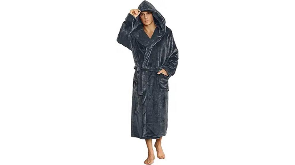 plush fleece hooded robe