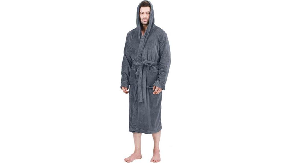 plush hooded fleece robe