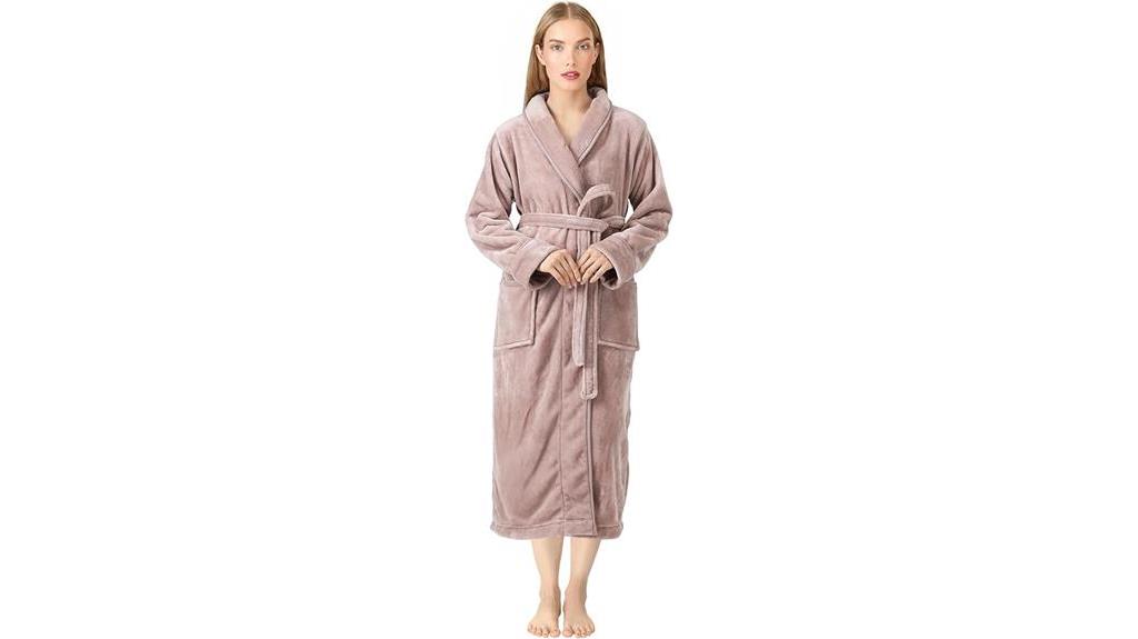 plush soft long bathrobe