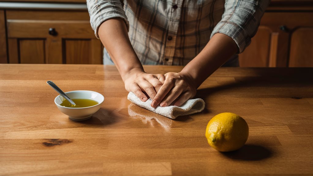 polish surfaces with olive oil