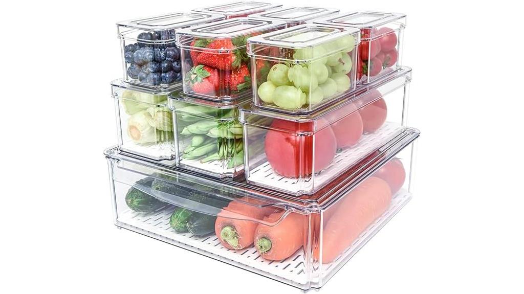 pomeat fridge organizer bins