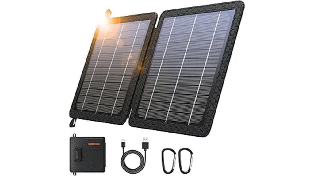 portable solar charger usb outputs