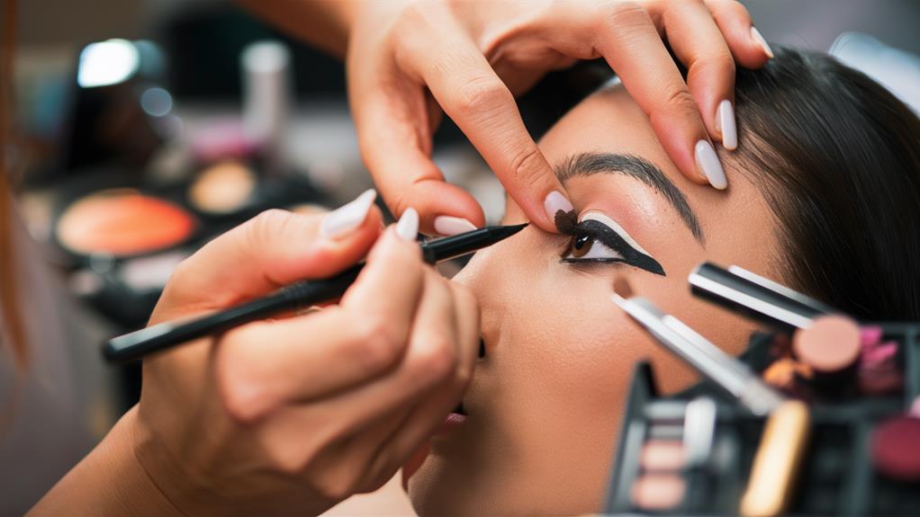 precision eyeliner application skills