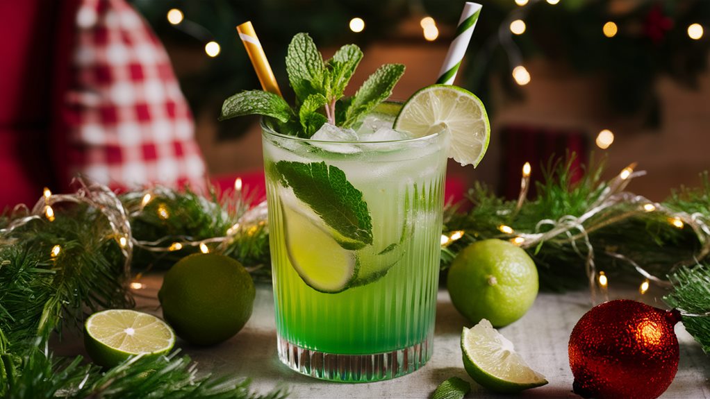 refreshing mint and lime