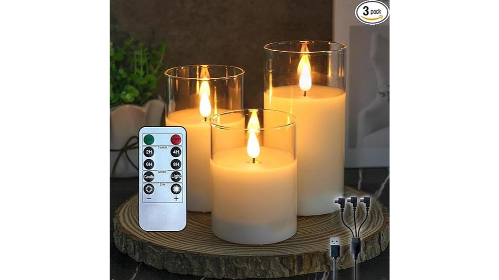 remote controlled flameless candle set