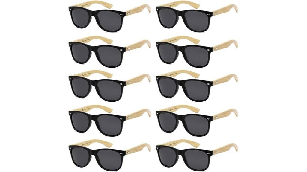 retro bamboo sunglasses pack