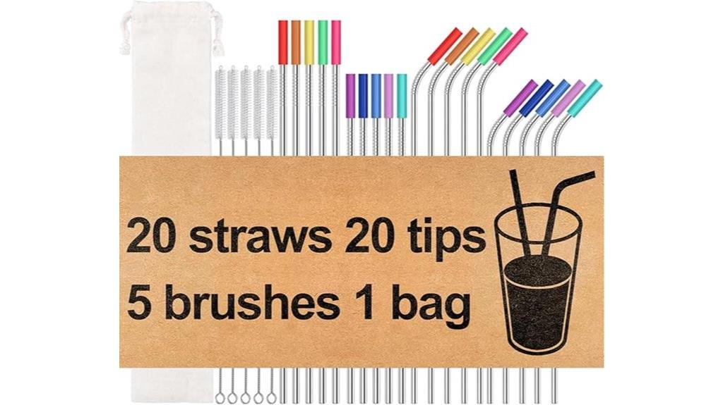 reusable stainless steel straws