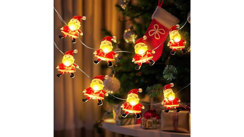 santa claus fairy lights