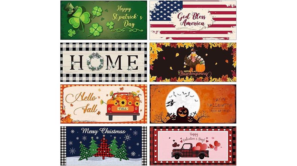 seasonal door mat set