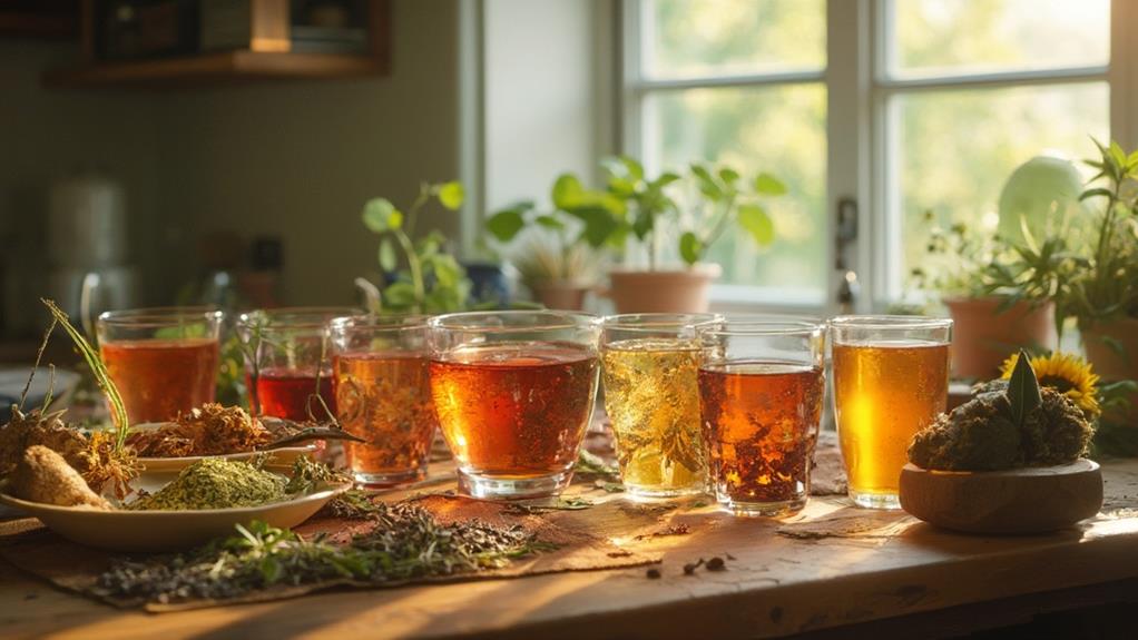 selecting herbal tea sampler