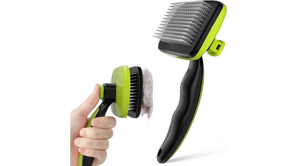 self cleaning pet grooming brush