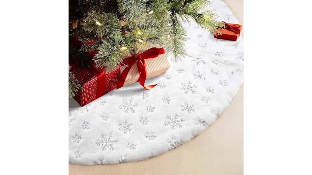 silver christmas tree skirt