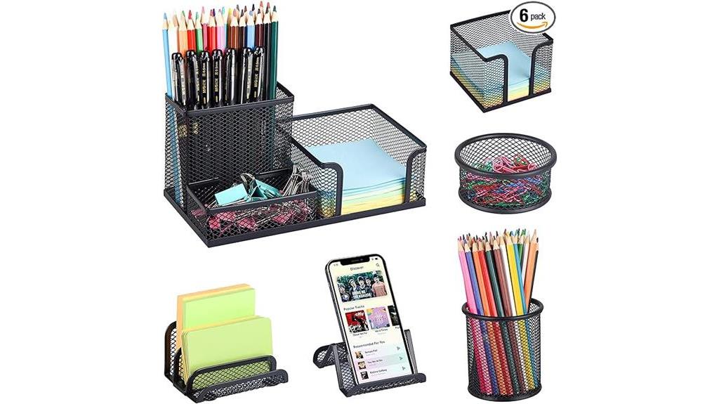 six piece mesh organizer set