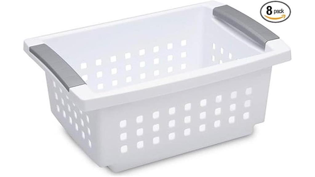 small plastic stacking baskets