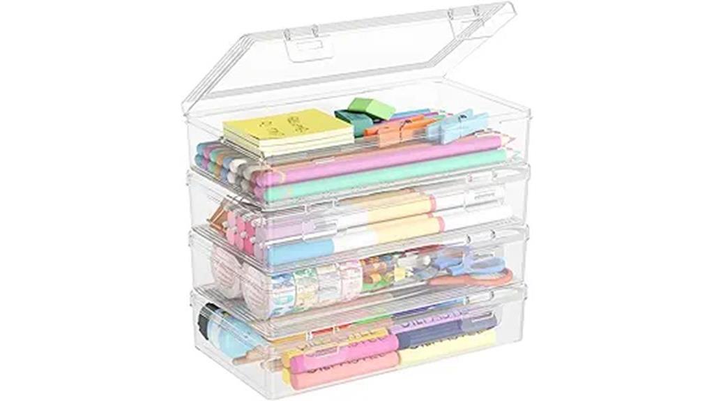 snap tight plastic pencil boxes