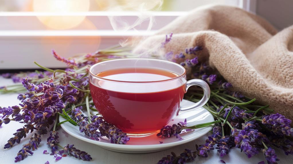 soothing lavender herbal beverage