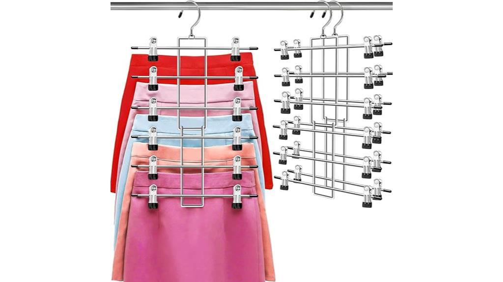 space saving pants hangers set