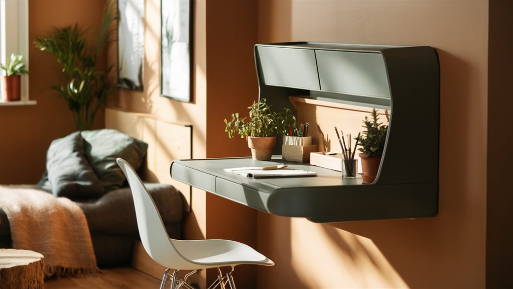 space saving wall mounted desks