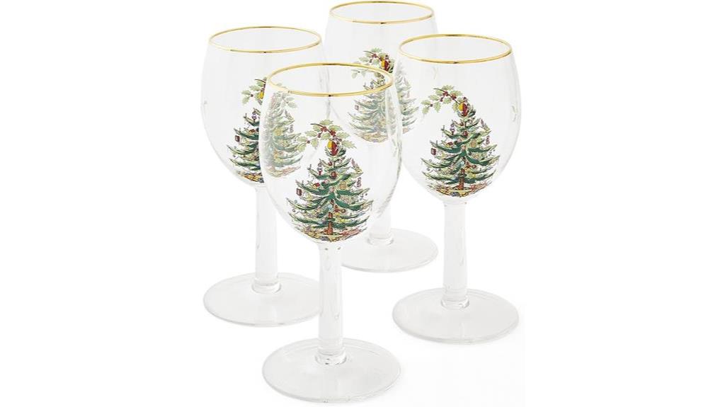 spode christmas tree glasses