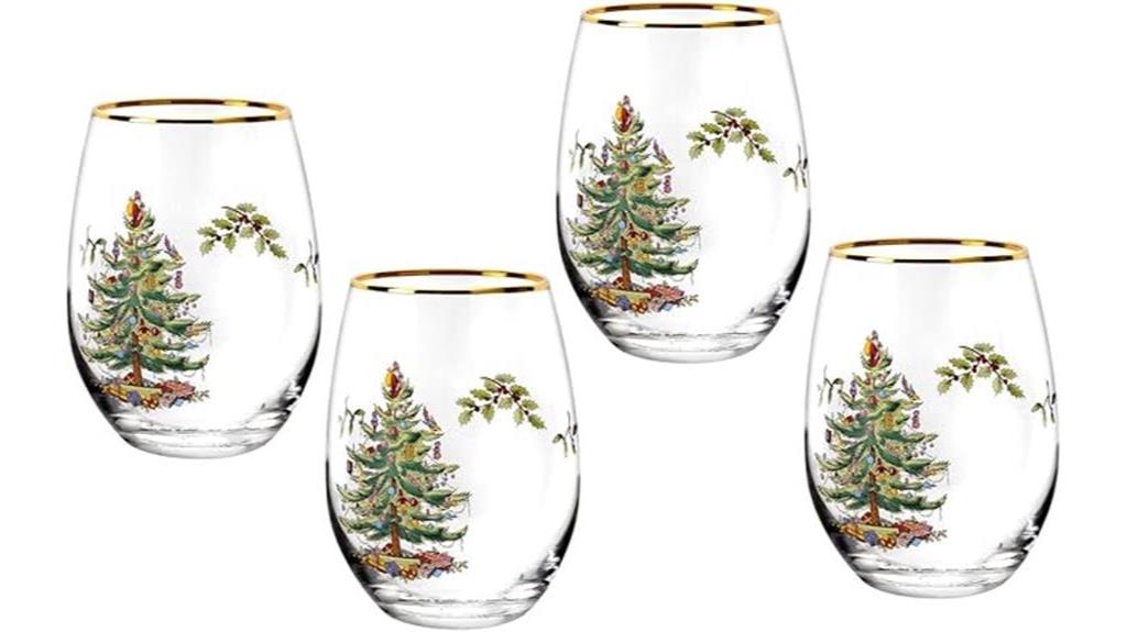 spode christmas tree glasses