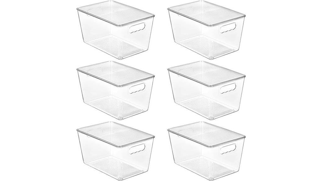 stackable clear storage bins