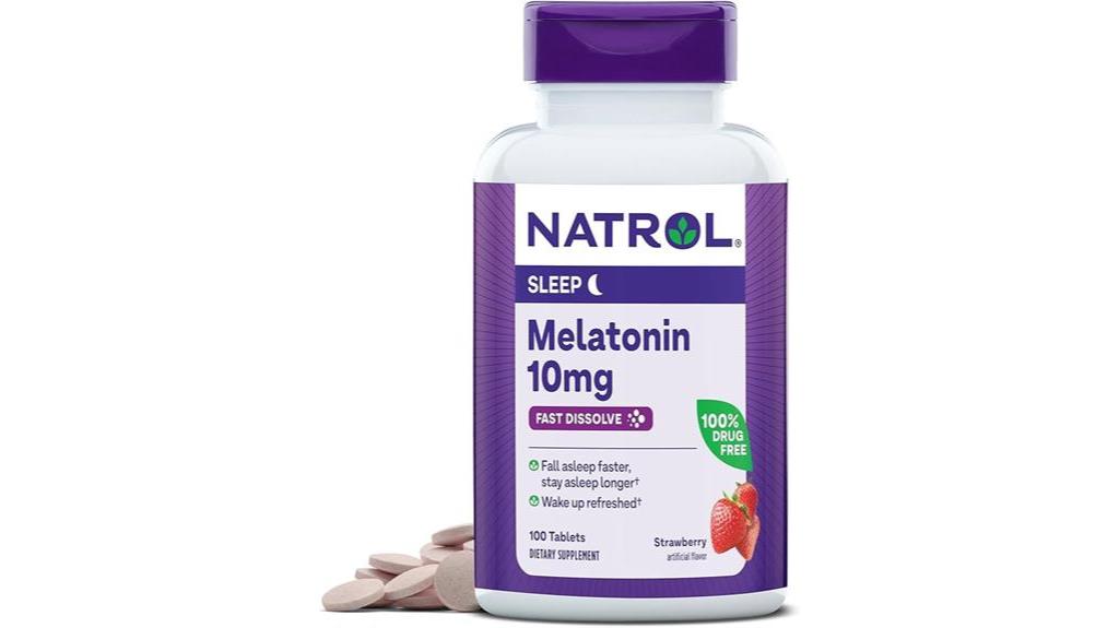 strawberry melatonin sleep tablets