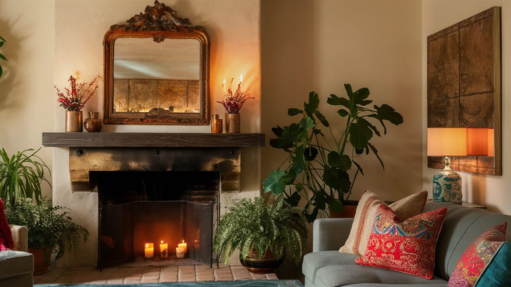 stylish reflective wall accents