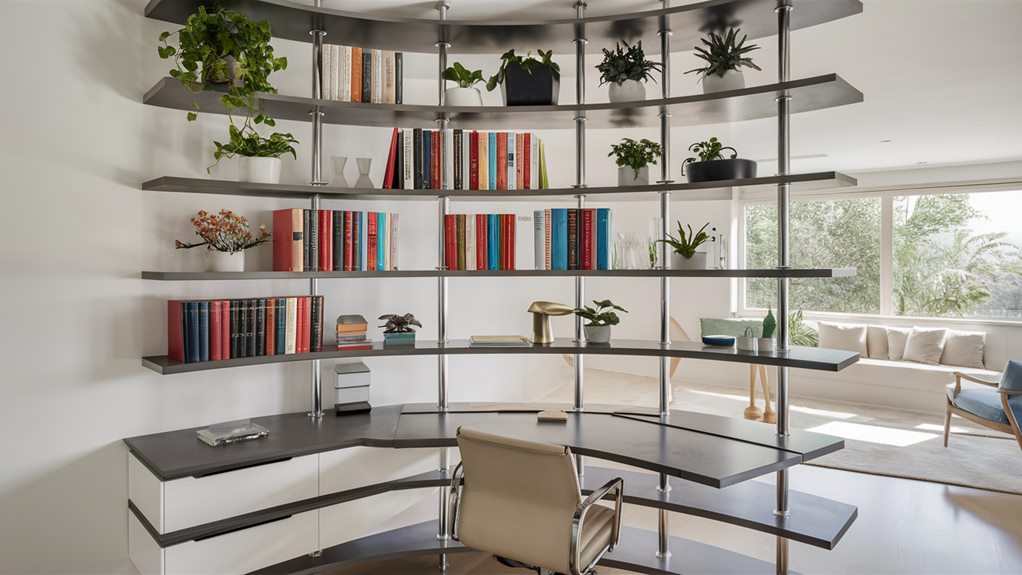 stylish vertical office storage