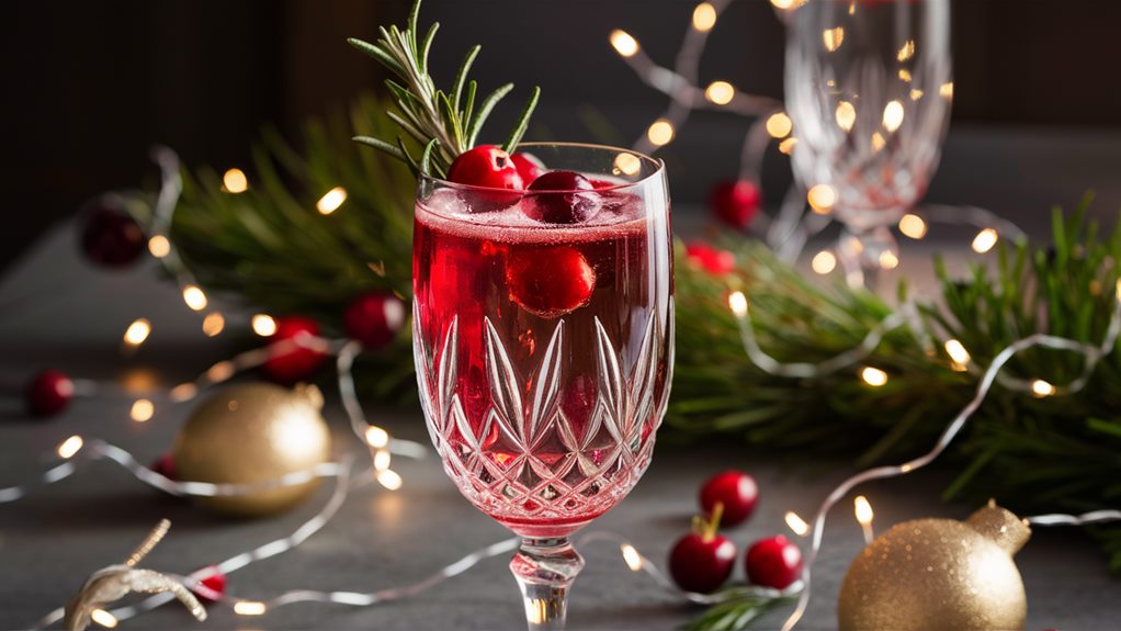 tart cranberry cocktail fizz