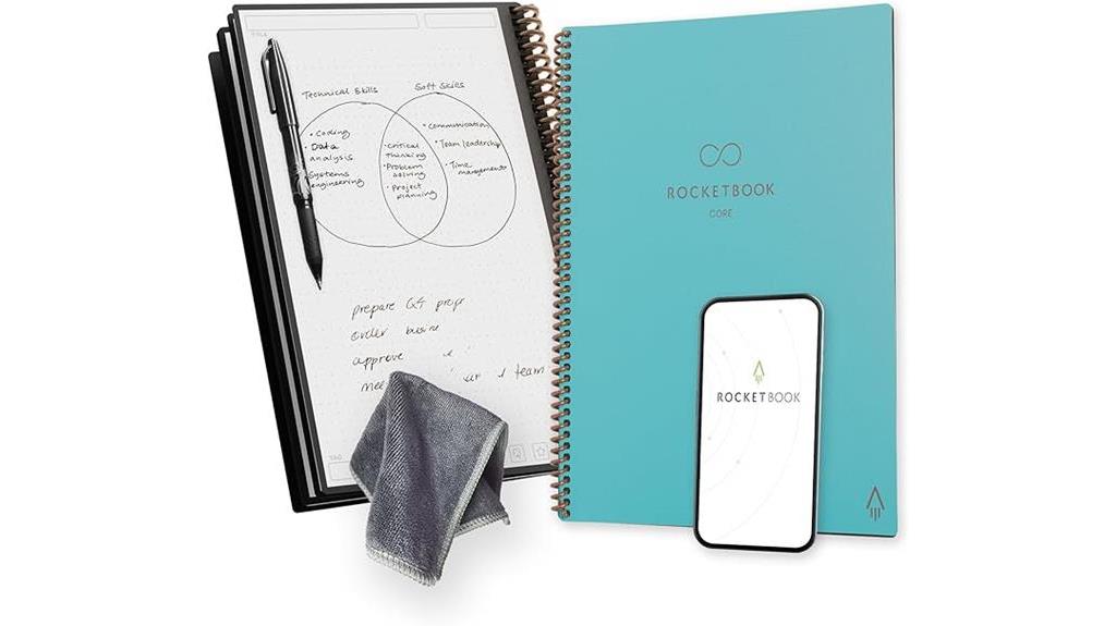 teal reusable spiral notebook