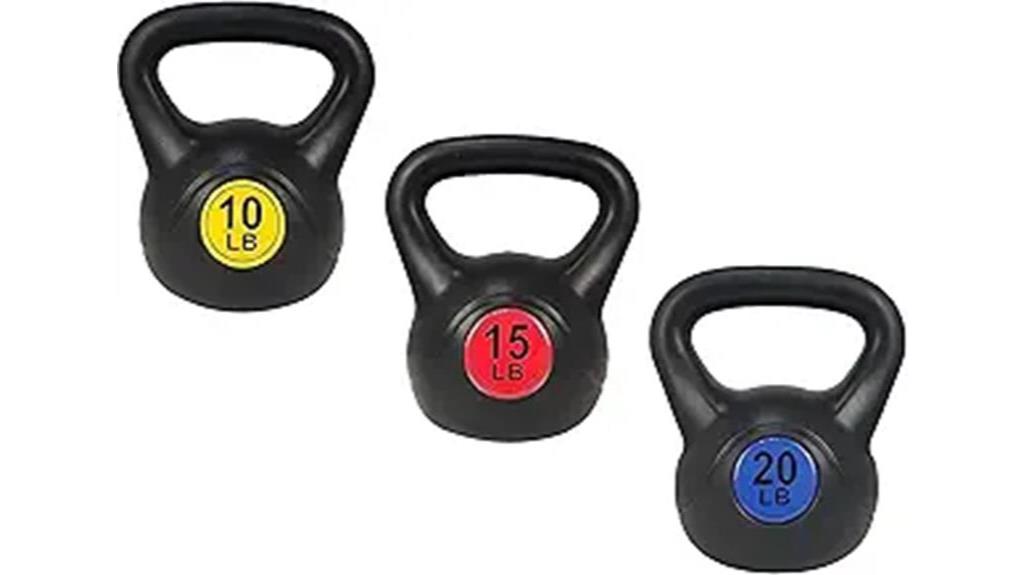 three piece kettlebell weight set