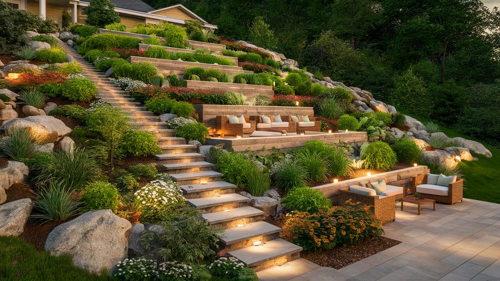 tiered garden landscaping ideas