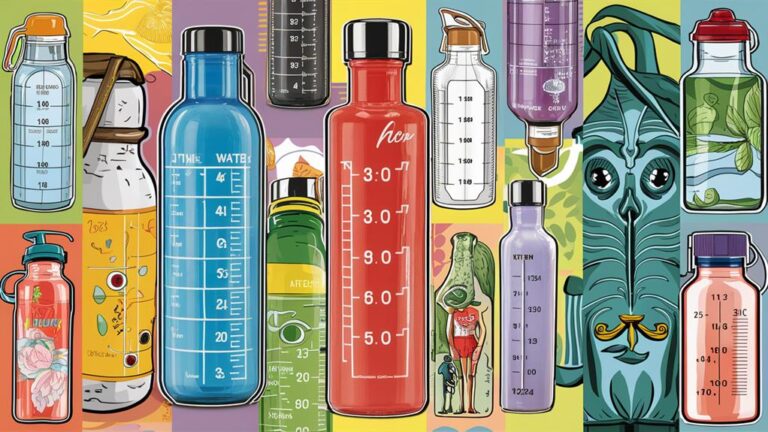 time marked hydration water bottles