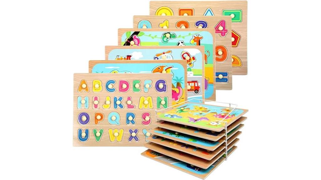 toddler puzzle rack set