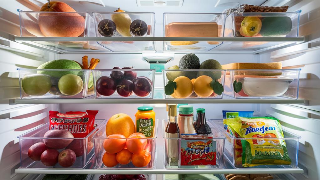 top refrigerator organizing bins