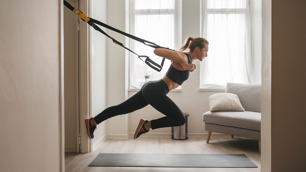 training with suspension straps