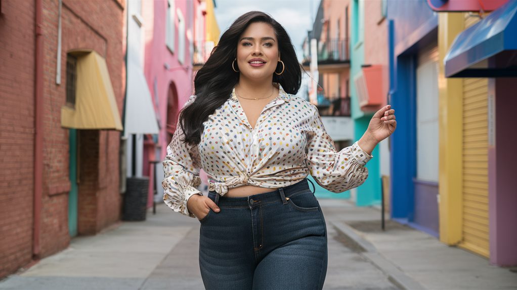 trendy elevated waist denim